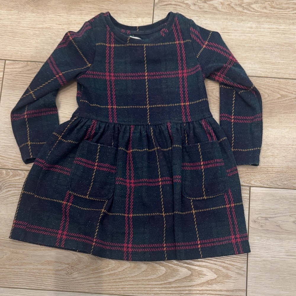 Faherty Navy and Red Legend Plaid toddler girls Dress WORN ONCE! Sz 3T EUC